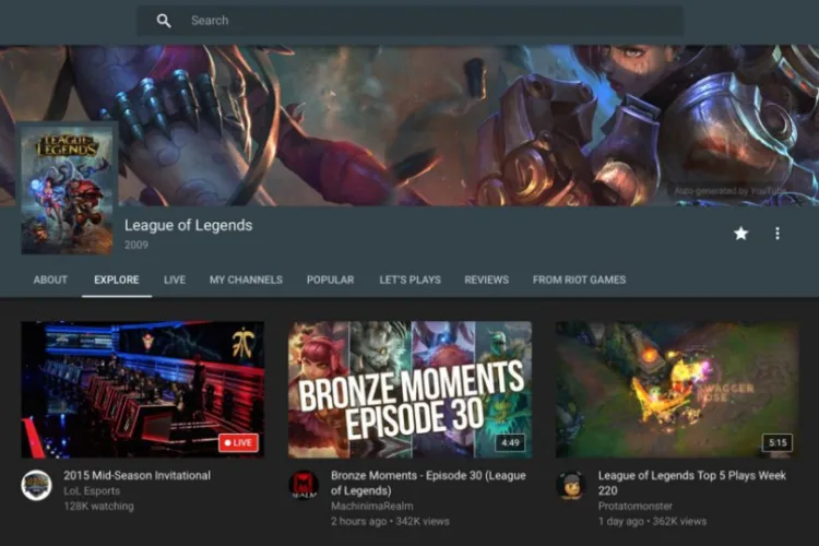 YouTube creates gaming platform