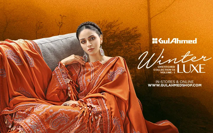 Embrace Winter Elegance with GulAhmed’s Unstitched Winter Luxe Collection – Volume 1