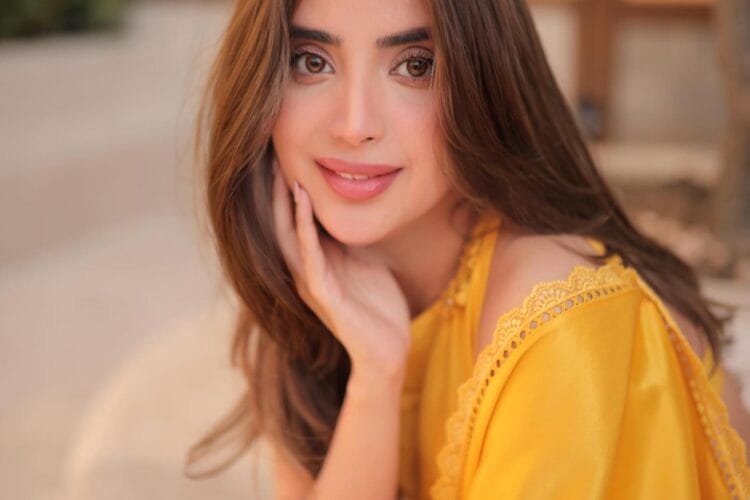 Saboor Aly Dazzles in Vibrant Yellow Silk Saree with Sunflower Aesthetic