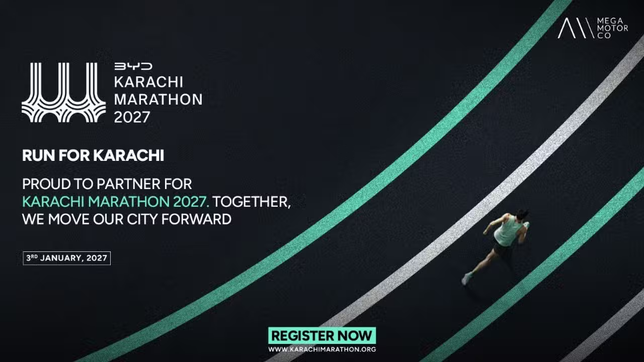 Mega Motor Renews BYD Karachi Marathon 2027 Partnership, Launches ‘She Runs’ for Women Athletes